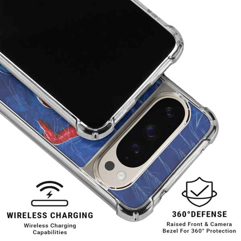 Marvel Spiderman World of Webs Google Pixel 9/9 Pro Clear Case